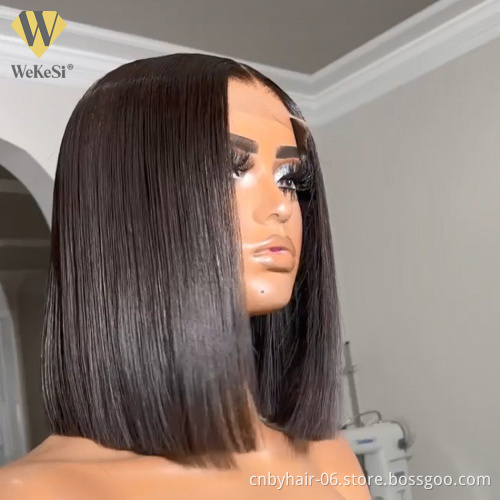 Cheap 13x6 Human Hair Bob Wig,5*5 Remy Hair Straight Bob Wig,13x4 Vietnamese Bone Straight Super Double Drawn Human Hair Bob Wig
